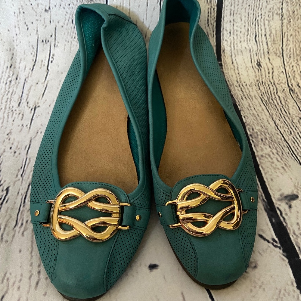 A2 by Aerosoles Women’s Embellished Blue Flats Size US10